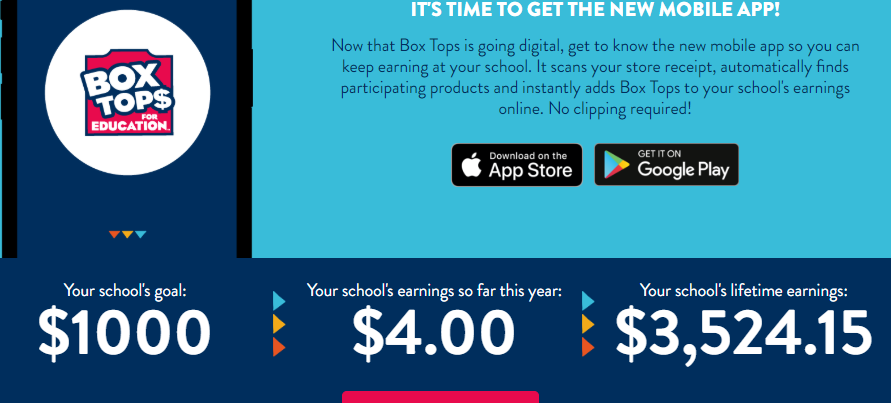 Box Tops 4 Education Earnings